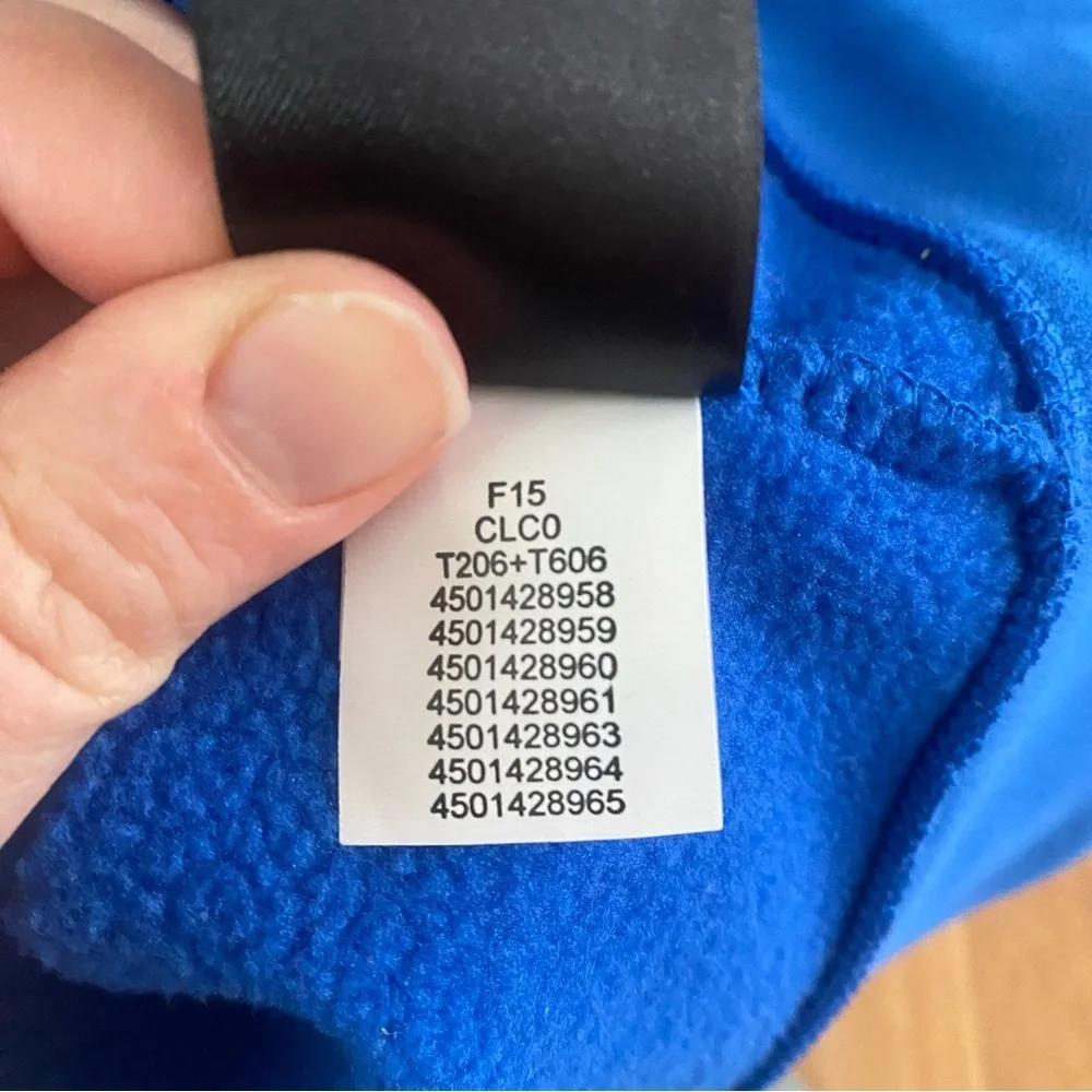 The North Face Soft Shell Fleece lined Blue Full Zip Up Size XL